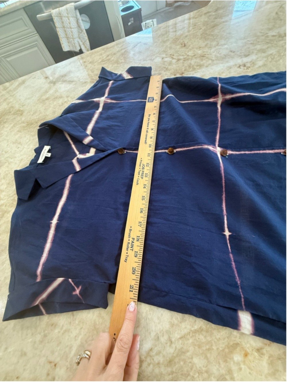 Lafayette 148 New York Button Down mini Shirt Dress Navy Pink sheer tie dye - Picture 8 of 10